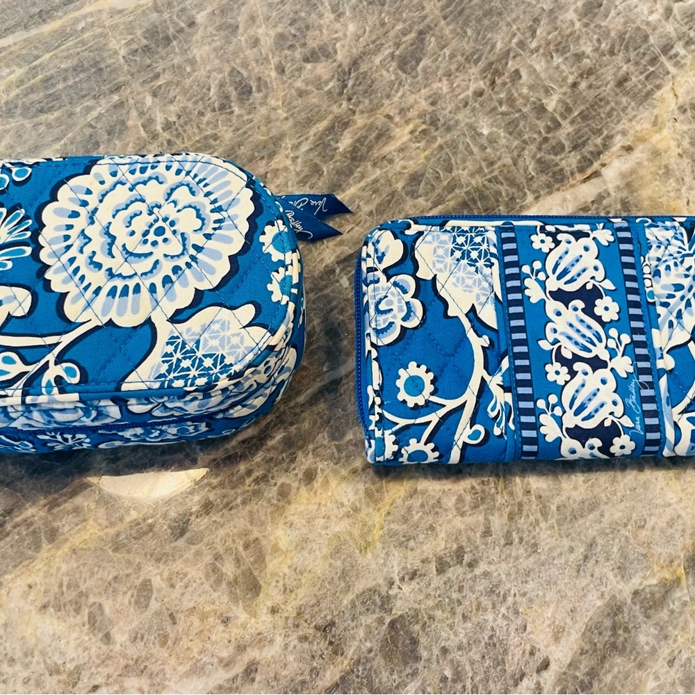 Vera Bradley Blue Lagoon Wallet & Jewelry Case